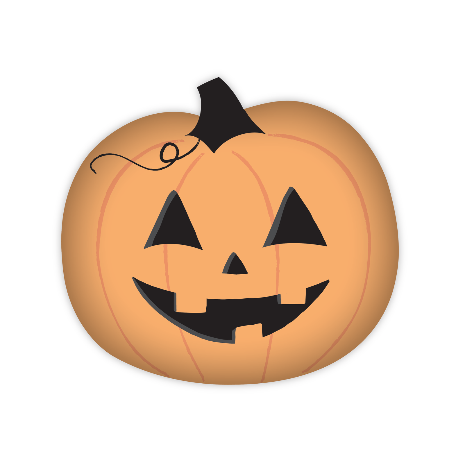 Orange Jack-O-Lantern Plates