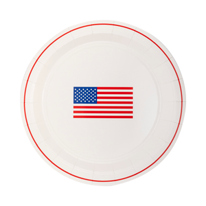 Round Flag Paper Plates