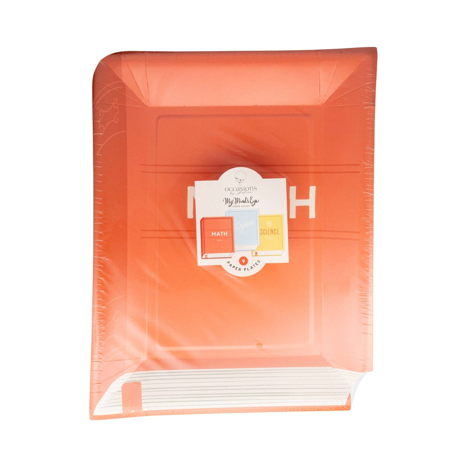 Textbooks Paper Plates Set