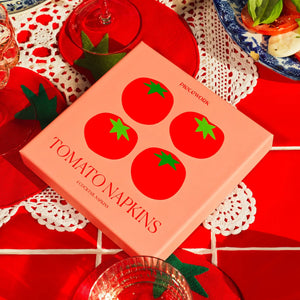 Tomato Linen Cocktail Napkins