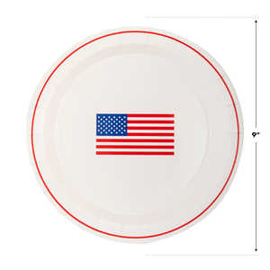 Round Flag Paper Plates