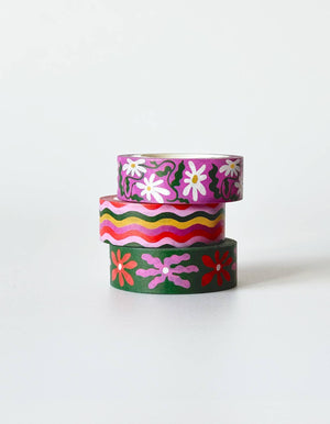 Wavy Daisy Washi Tape (set of 3)