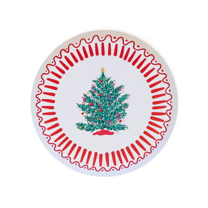 Retro Christmas Tree Plates