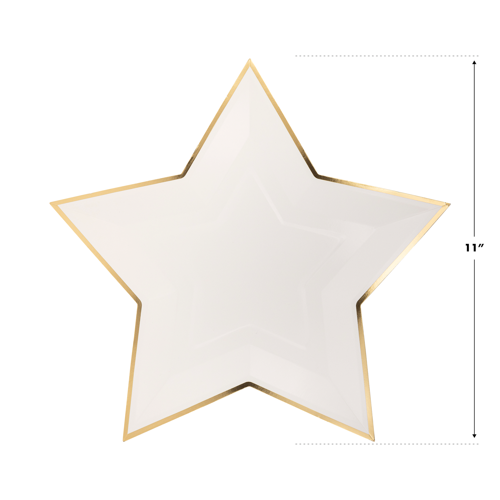Cream Star Gold Foiled Plates