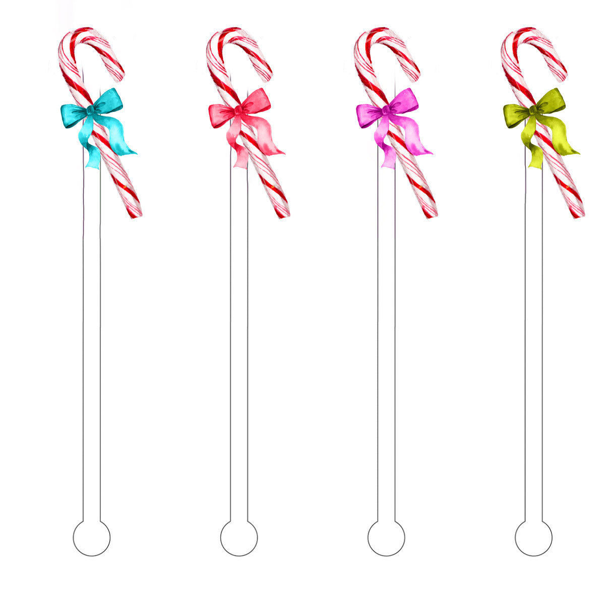 PRE-ORDER Colorful Candy Canes Stir Sticks