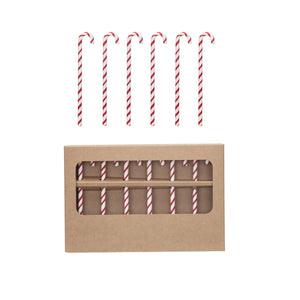 Glass Candy Cane Drink Stirrers