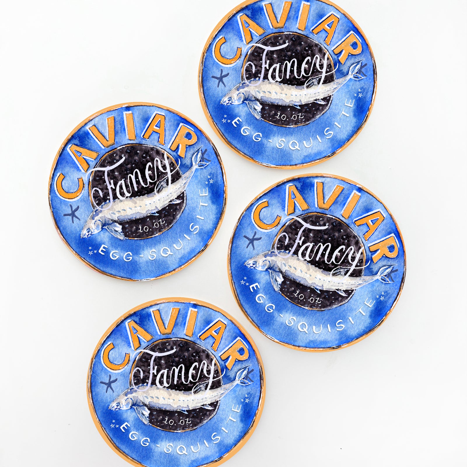Fancy Caviar Coaster Set
