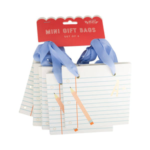 Ruled Paper Gift Bags (set of 6!)