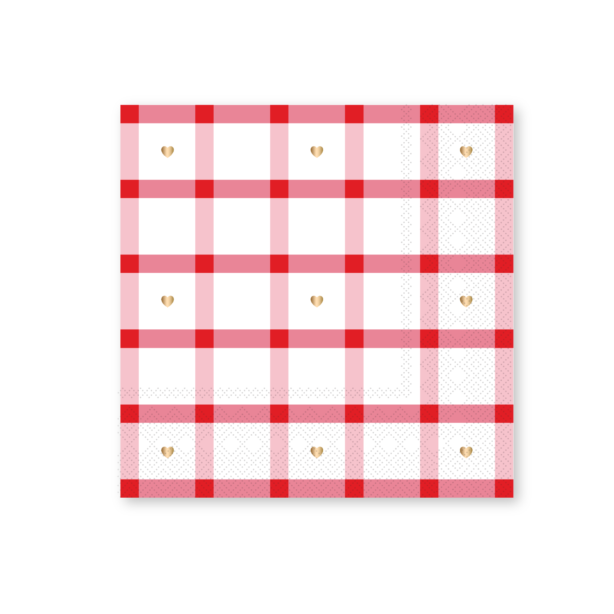 Heart Gingham Valentine Dinner Napkins