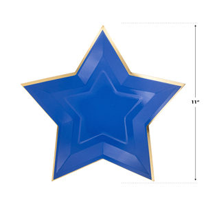 Blue Star Gold Foil Plates