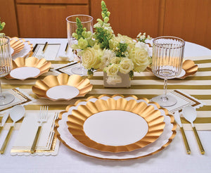 White and Gold Dinner Plates
