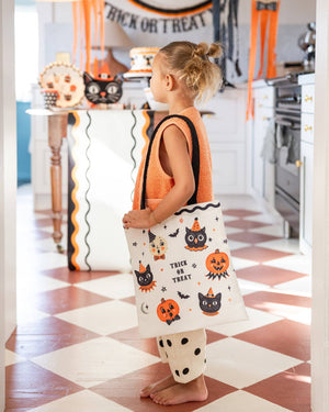 Vintage Halloween Characters Canvas Tote Bag