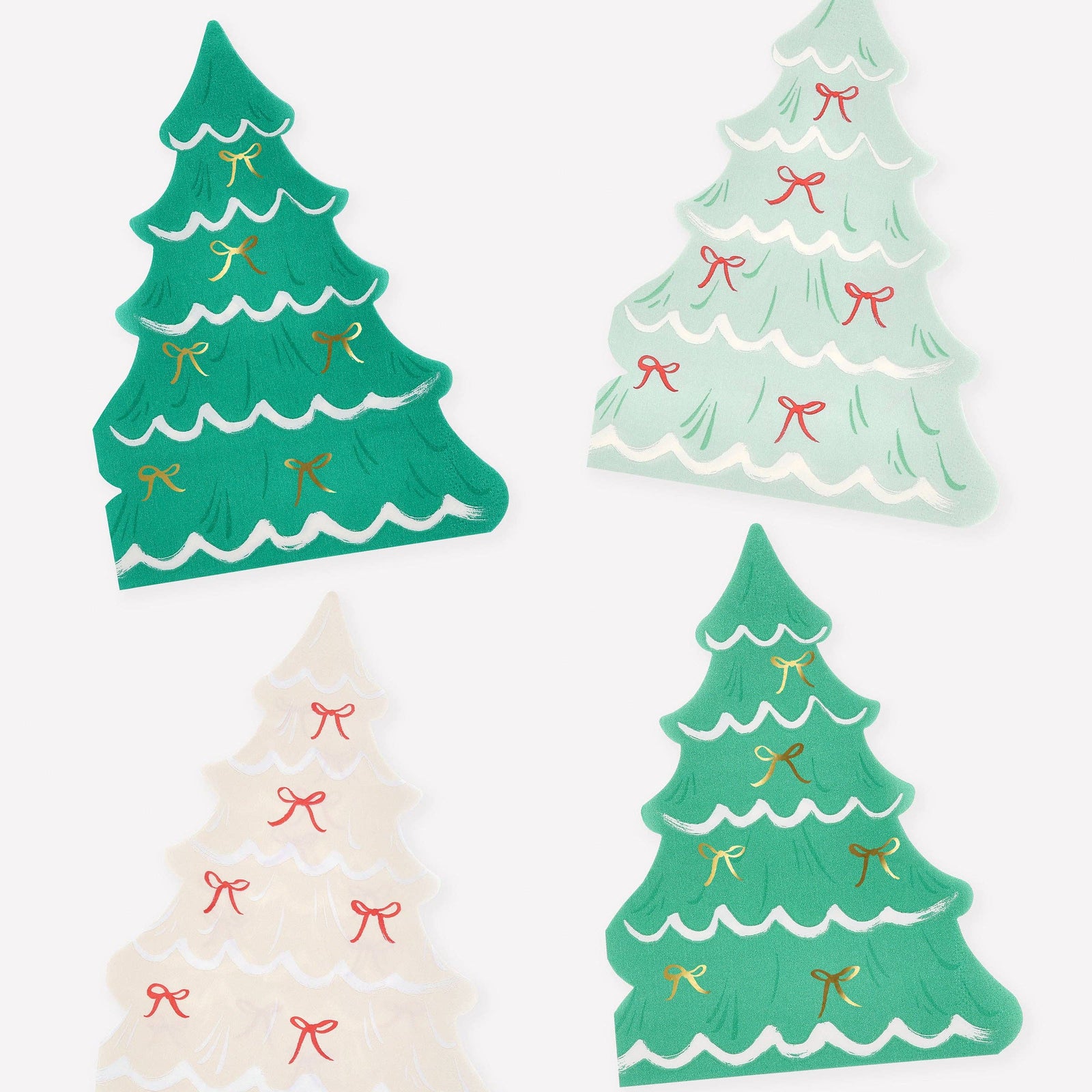 Christmas Tree With Bows Napkins