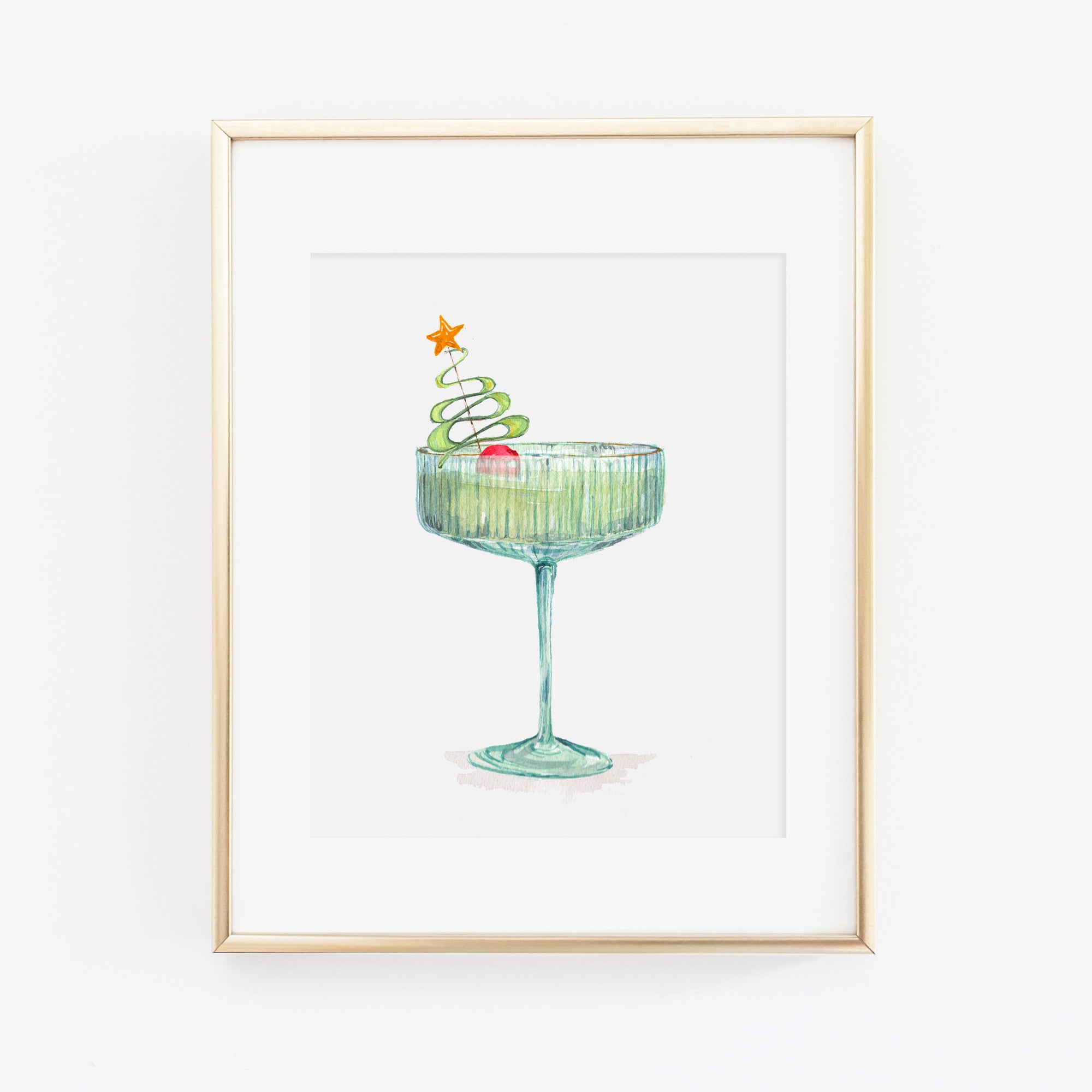 Christmas Tree Cosmo Cocktail Art Print