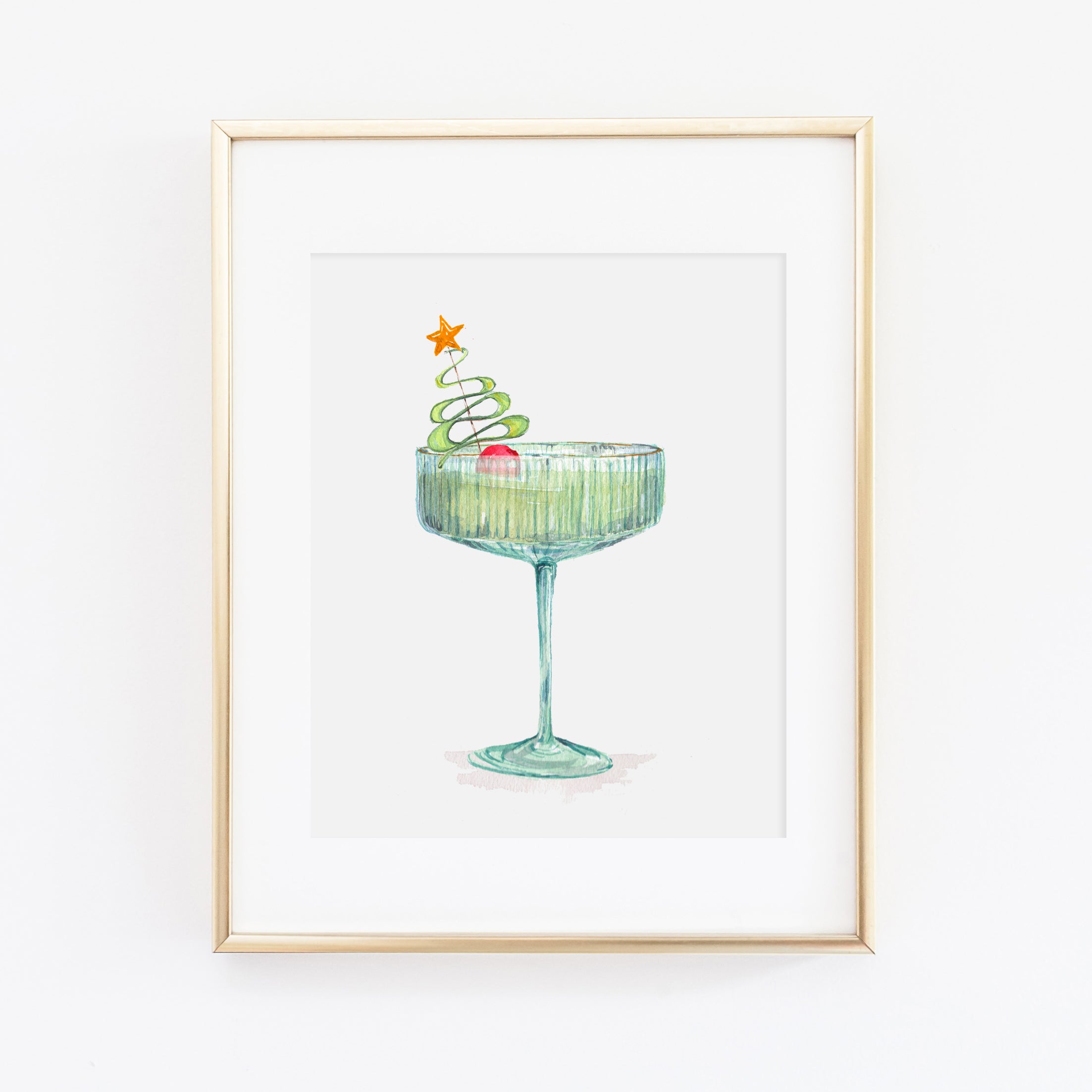 Christmas Tree Cosmo Cocktail Art Print – Cami Monet