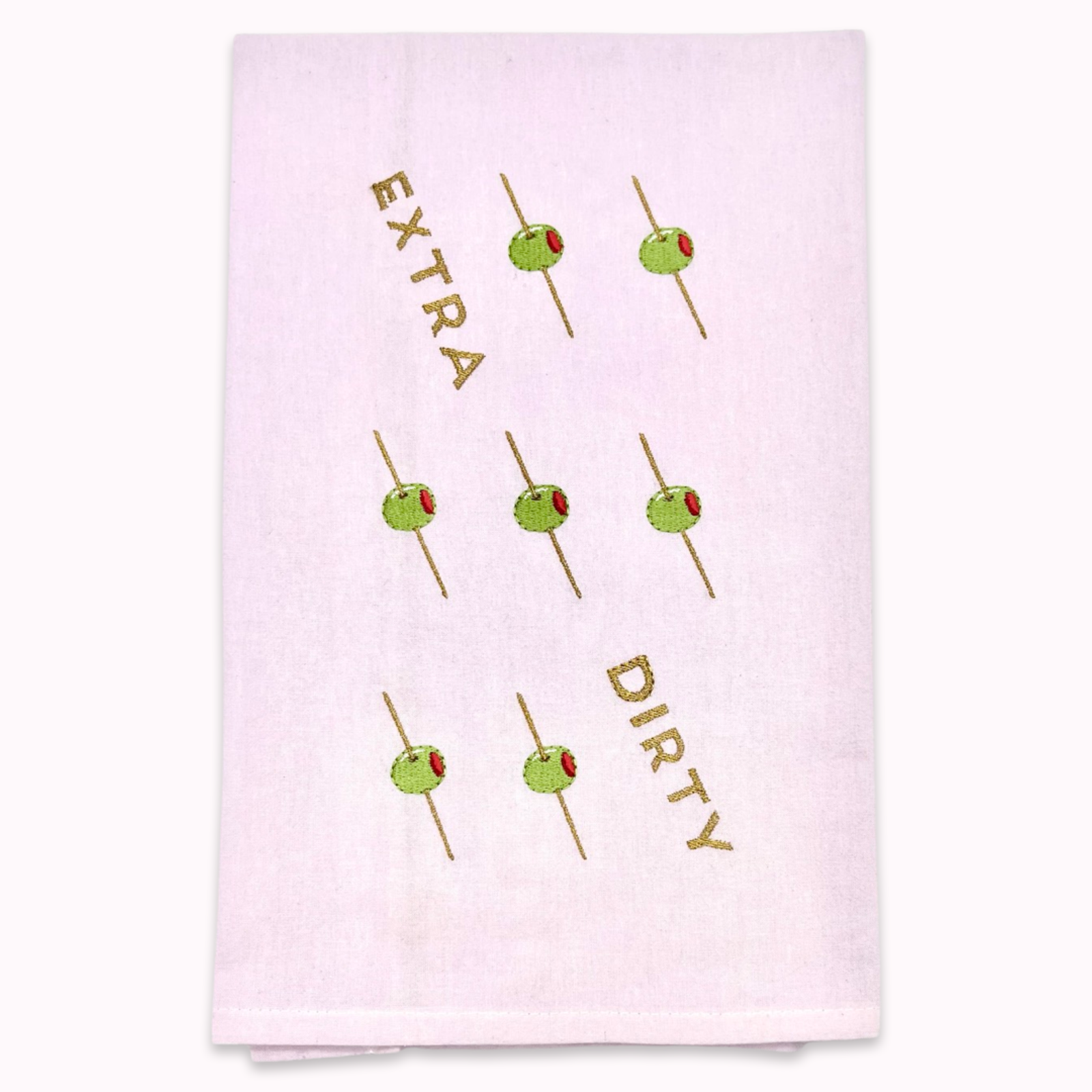 Extra Dirty Embroidered Tea Towel