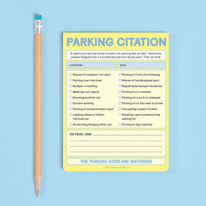 Parking Citation Nifty Notepad