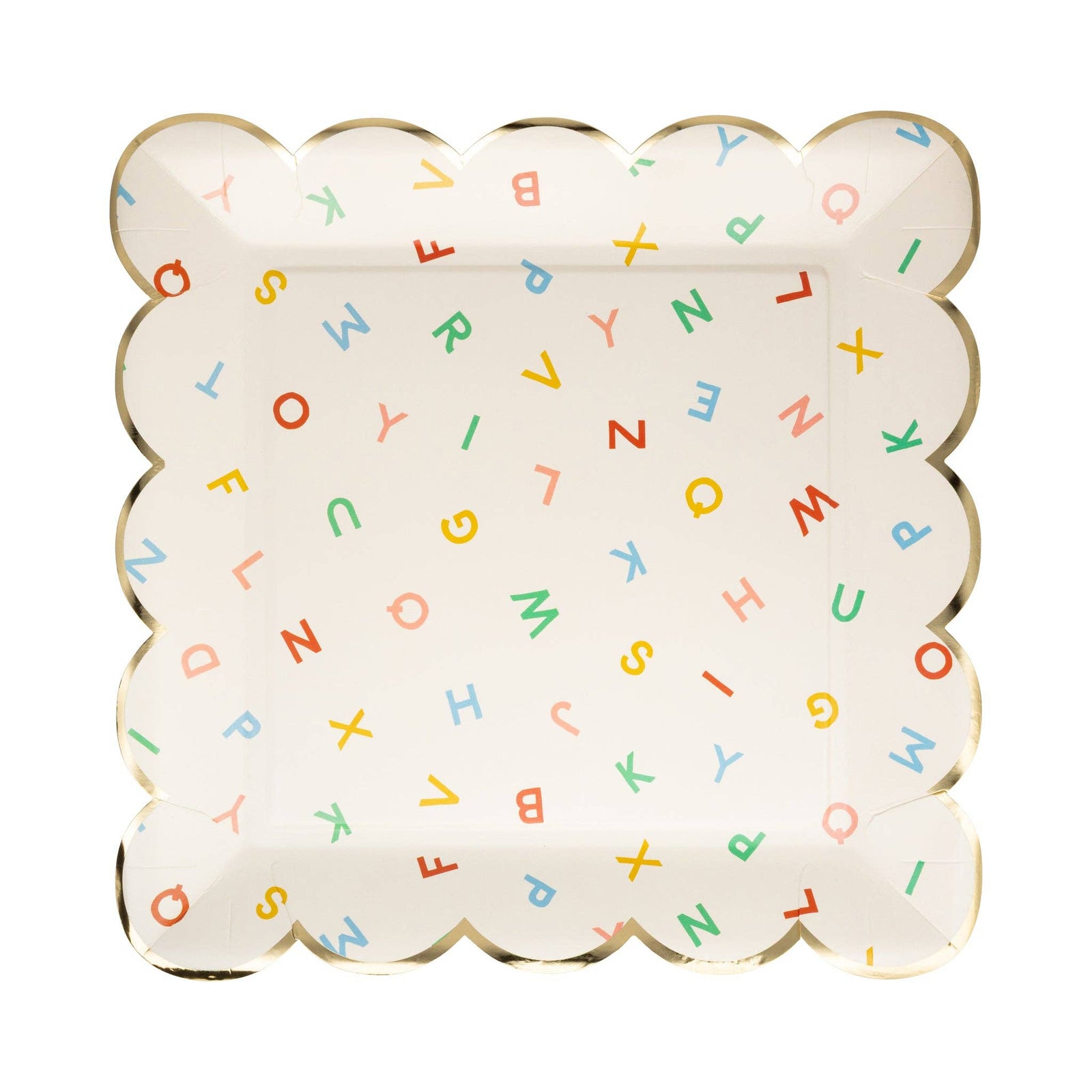 Scattered Alphabet Paper Plate