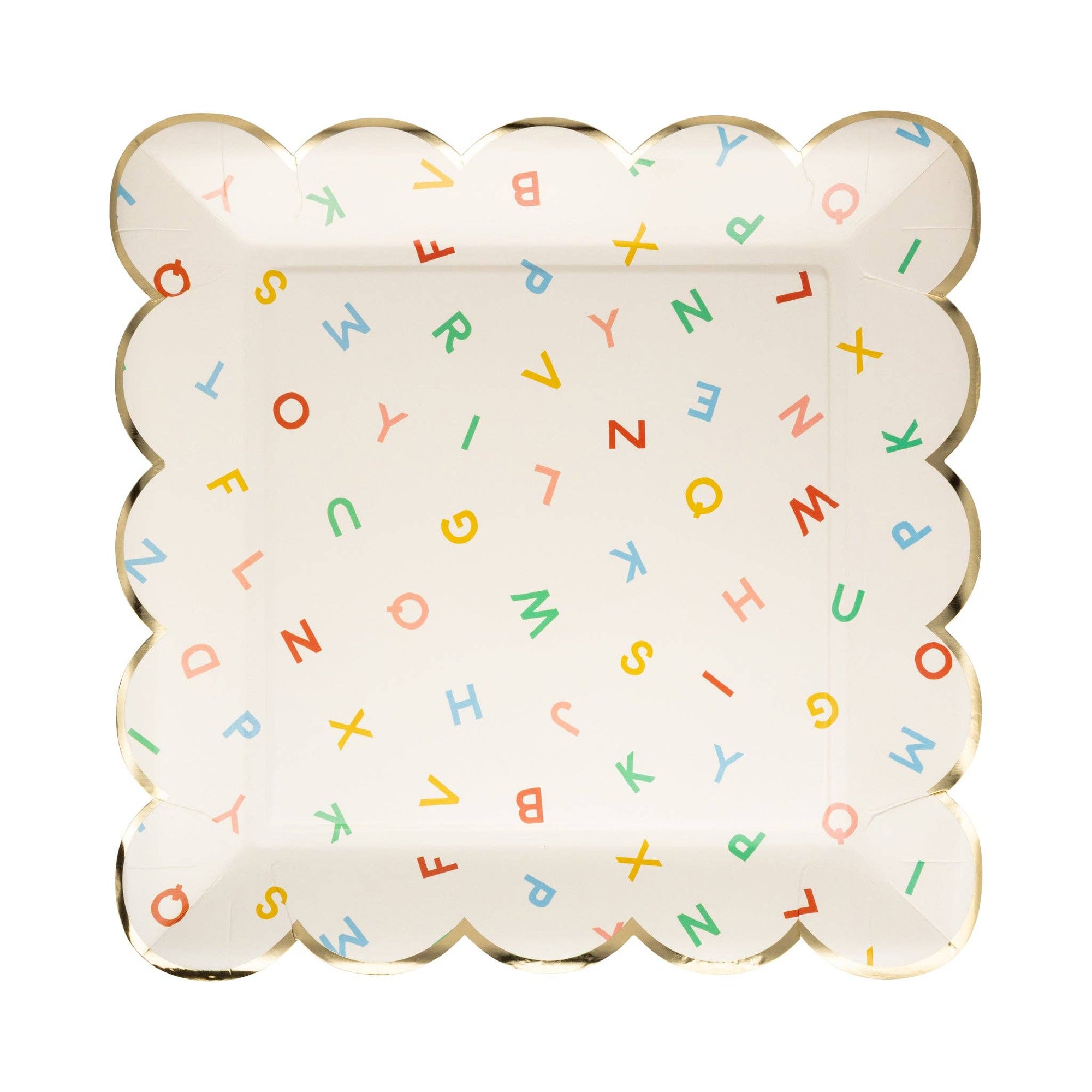 Scattered Alphabet Paper Plate