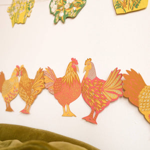 Chickens Concertina Garland