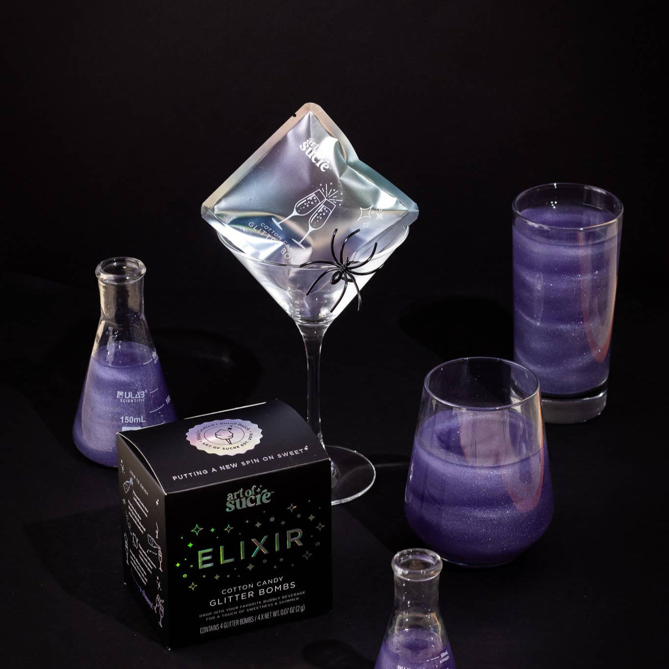 Elixir Cotton Candy Drink Glitter Bombs