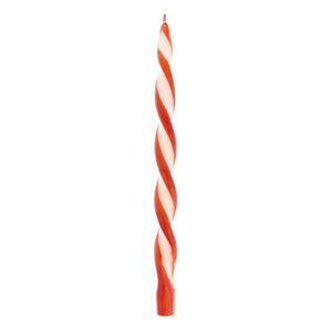 Red Stripe Twist Candles