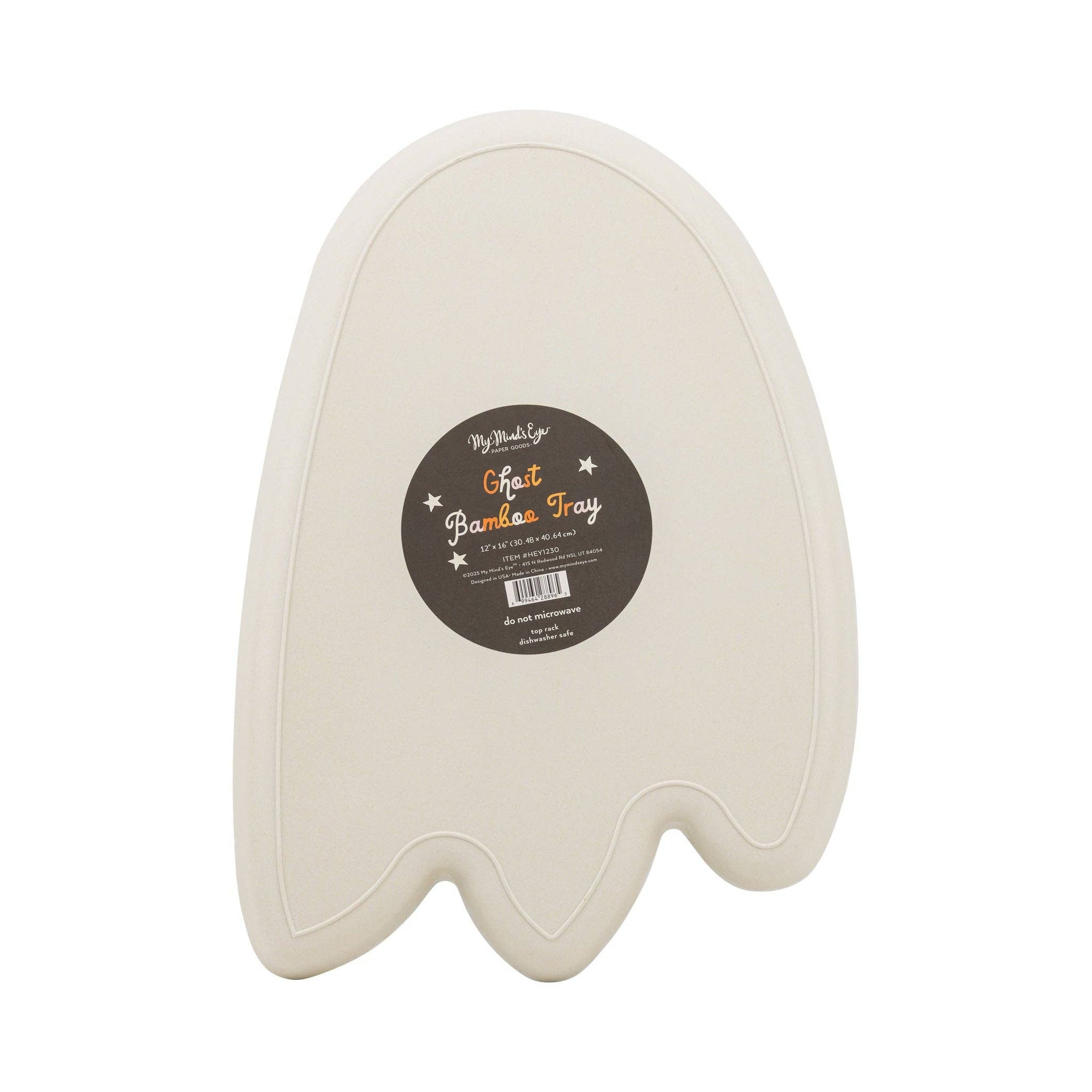 Ghost Shaped Bamboo Tray