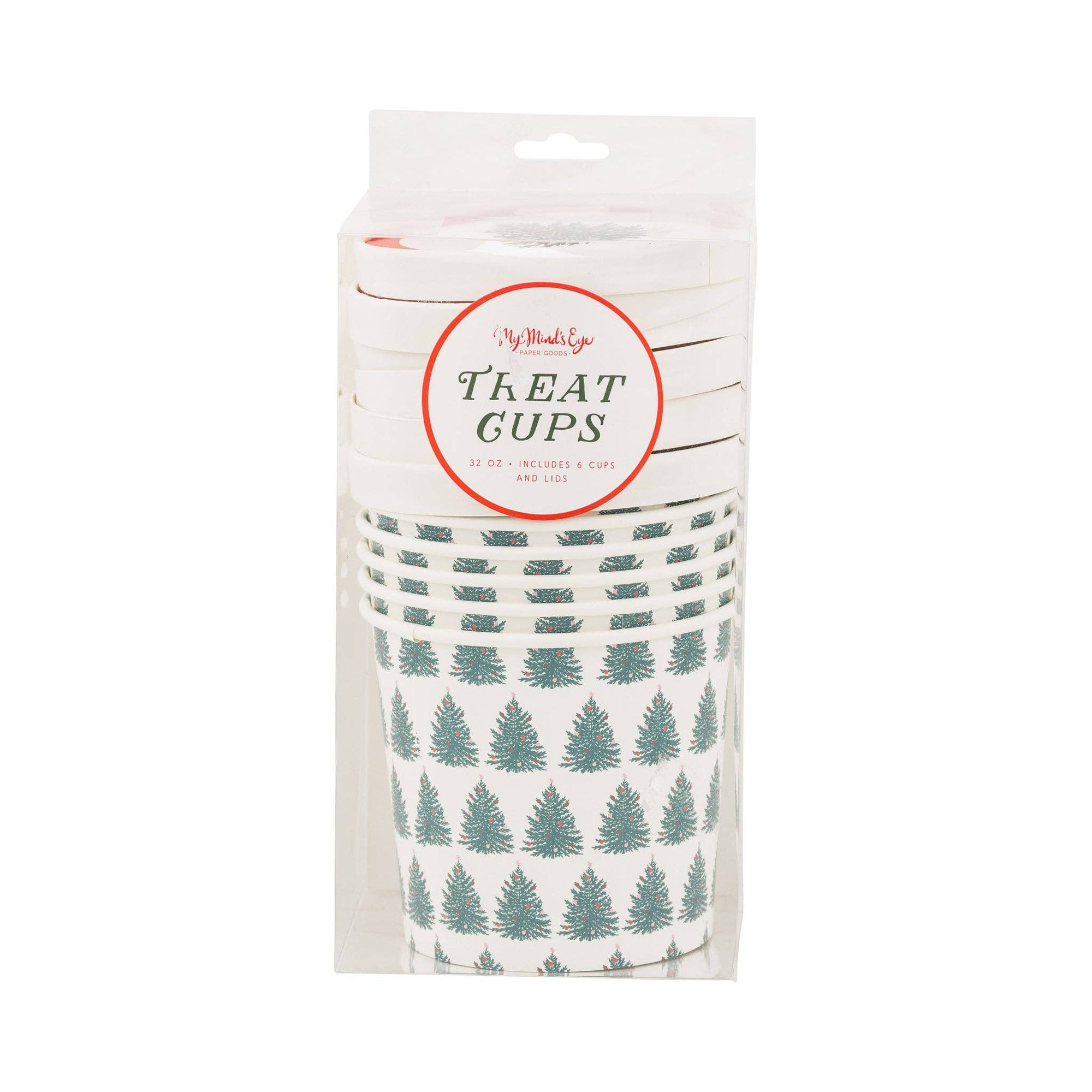 Christmas Tree Pattern Take-Out Treat Cups