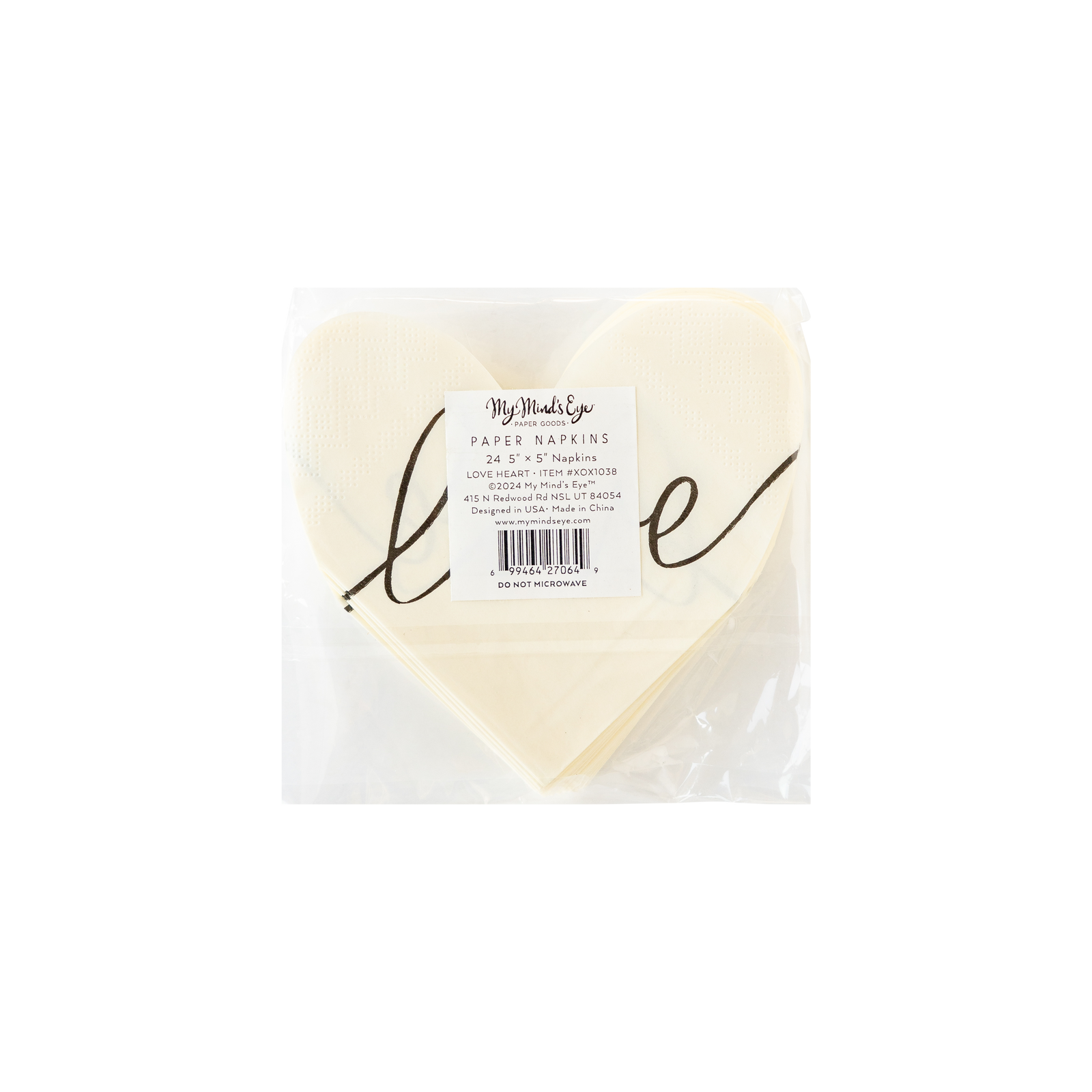 Black and White Love Napkins