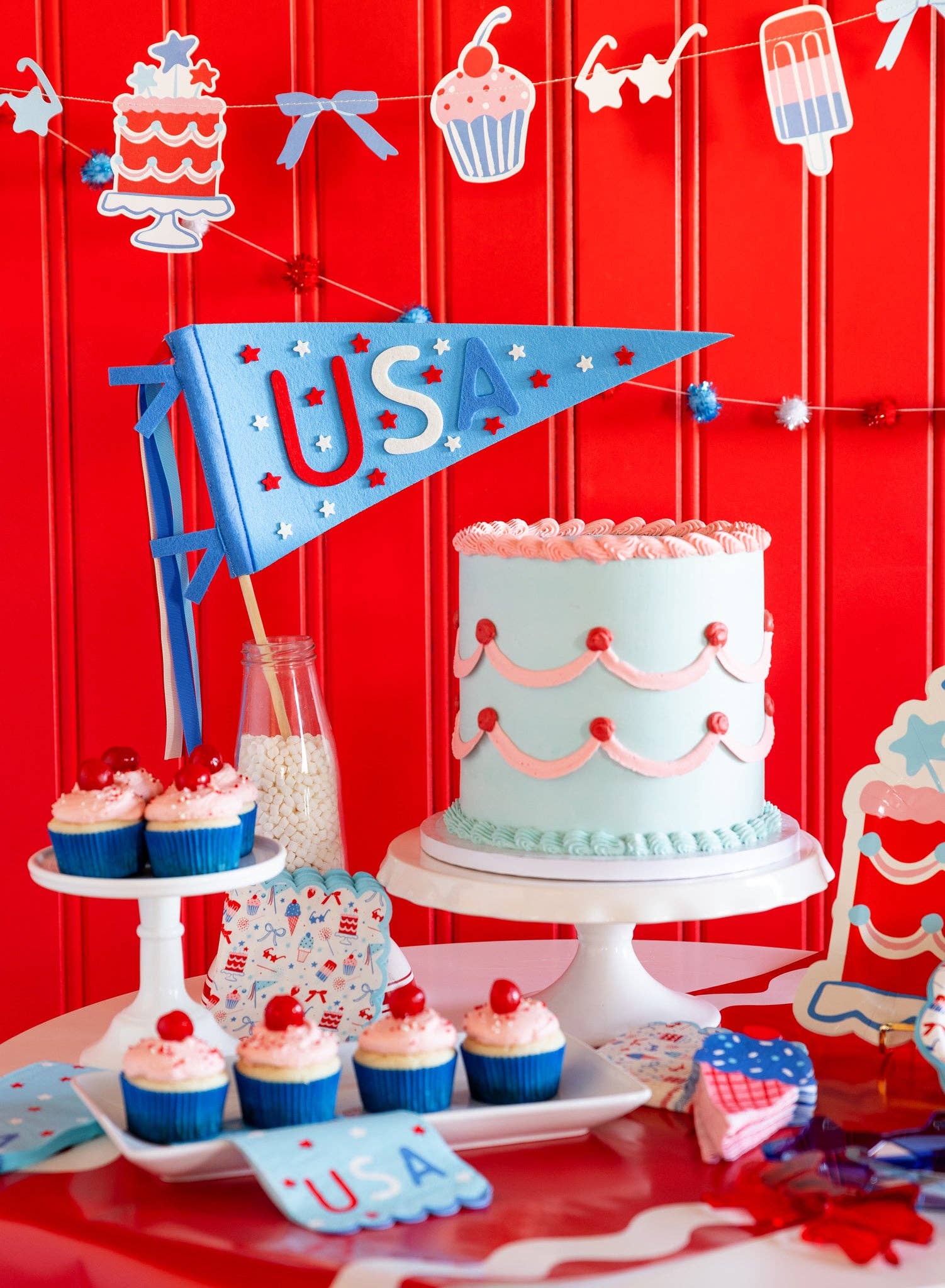 Star-Spangled Summer Ice Cream Napkins
