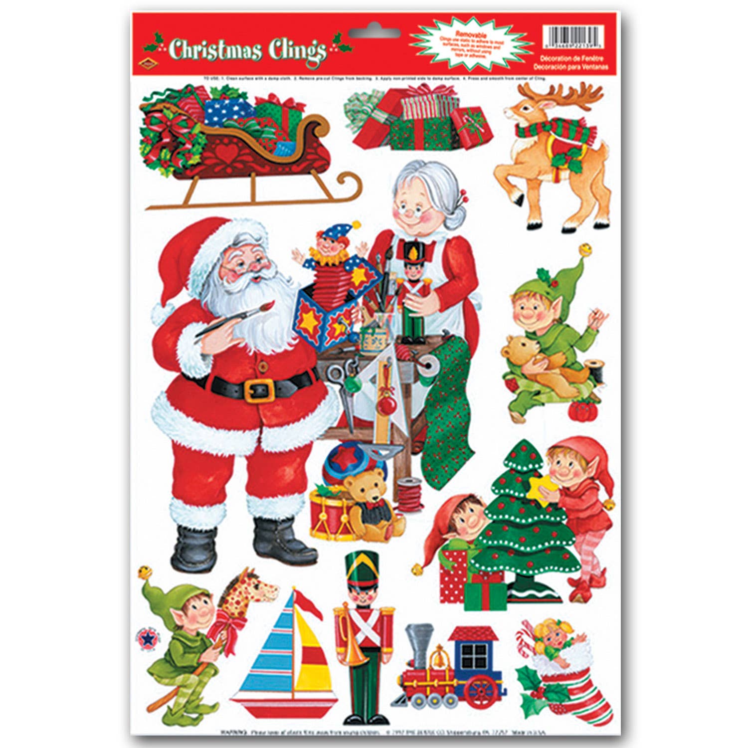 Santa's Workshop Window Clings