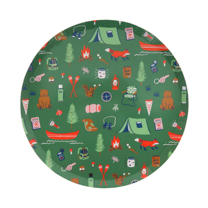 Camp Explorer Camp Pattern Large Plates