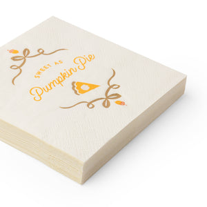Sweet as Pumpkin Pie Cocktail Napkins