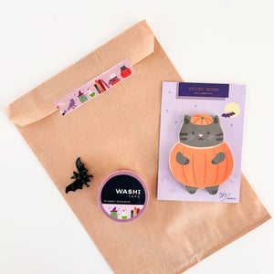 Pumpkin Cat Die Cut Sticky Notes