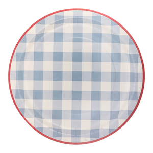 Hamptons Chambray Gingham Paper Plate