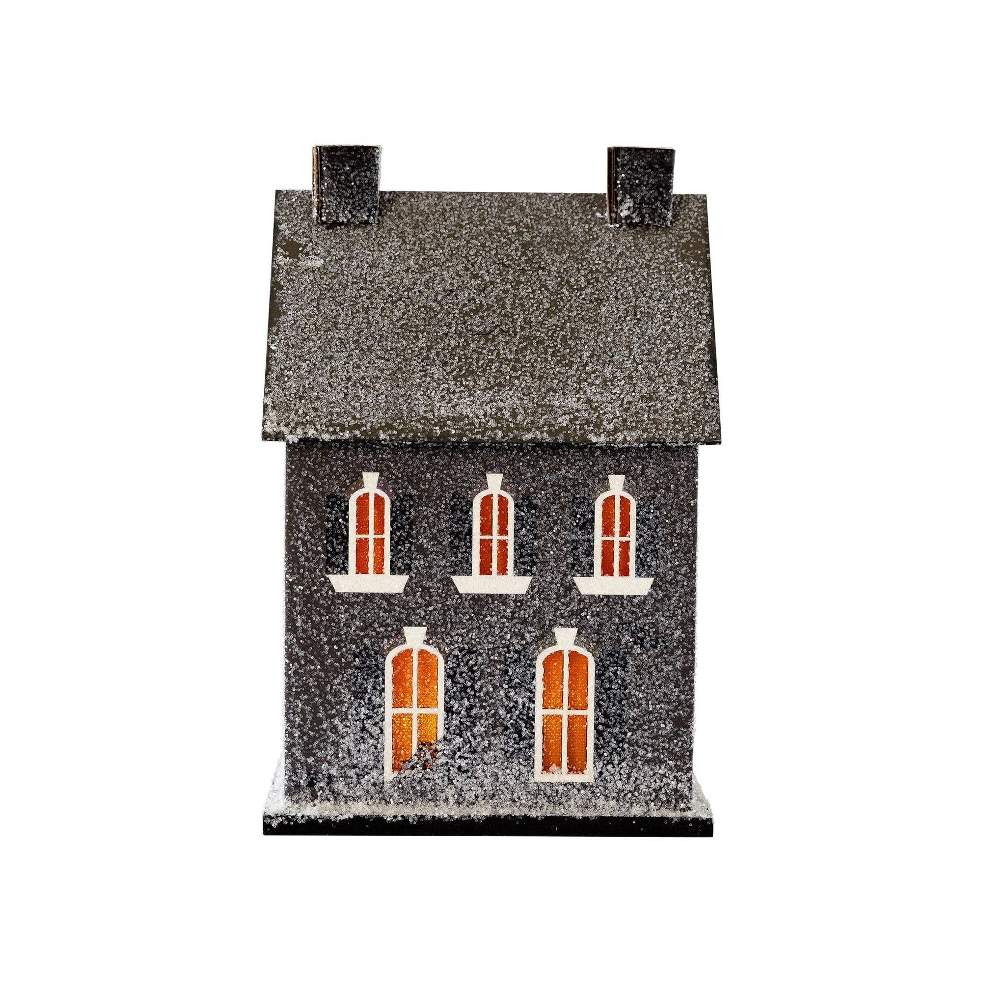 Spooky Banner Home Haunted Village Light-Up House