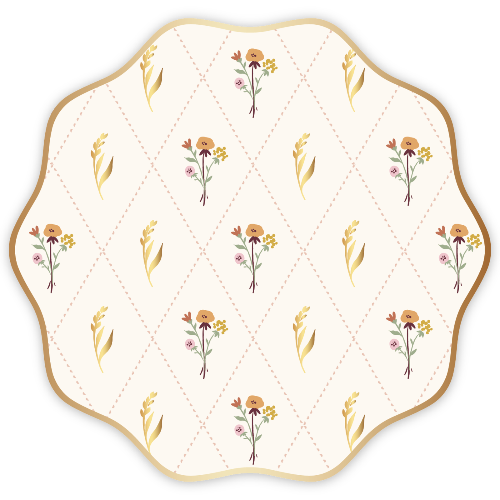 Cozy Fall Floral Dinner Plates