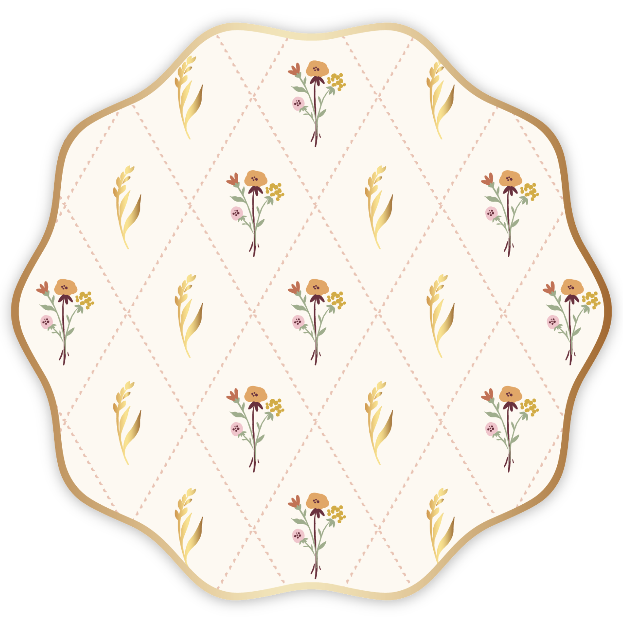 Cozy Fall Floral Dinner Plates