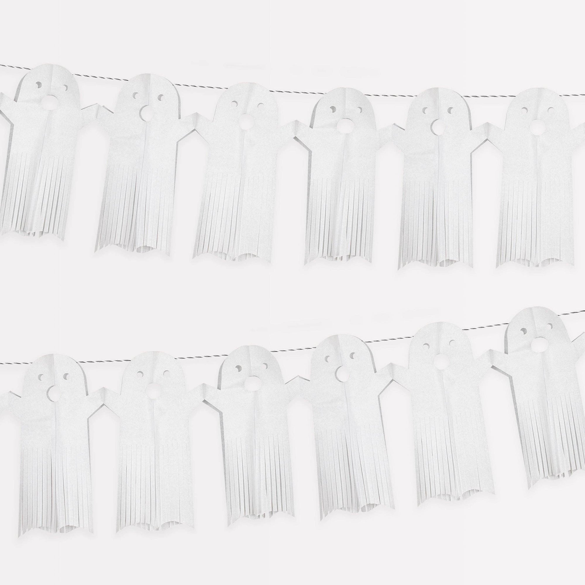 Large Tissue Paper Ghost Garland
