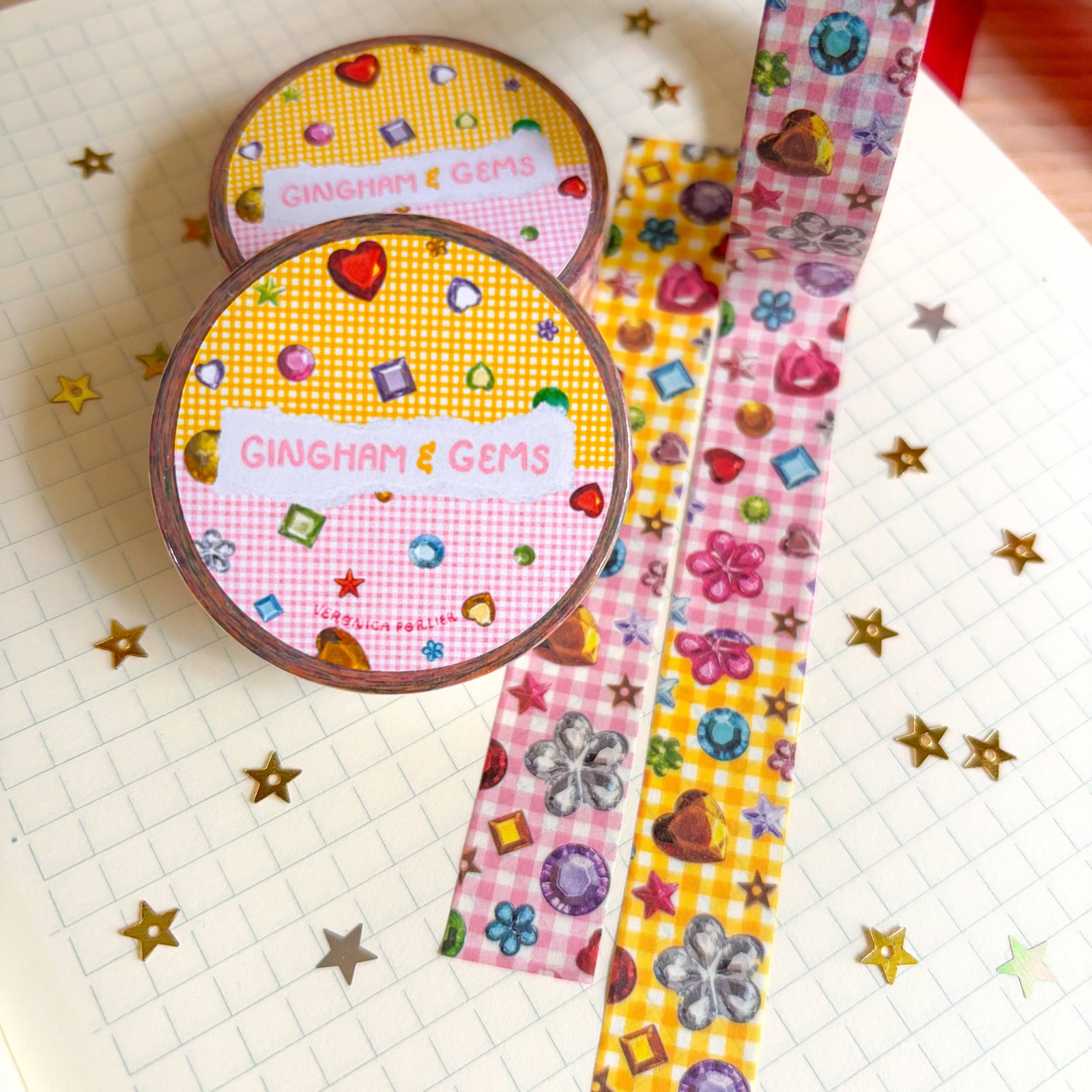 Gingham & Gems Washi Tape