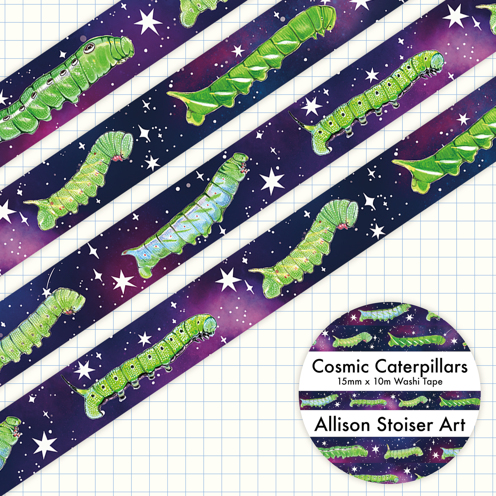 Cosmic Caterpillars Washi Tape