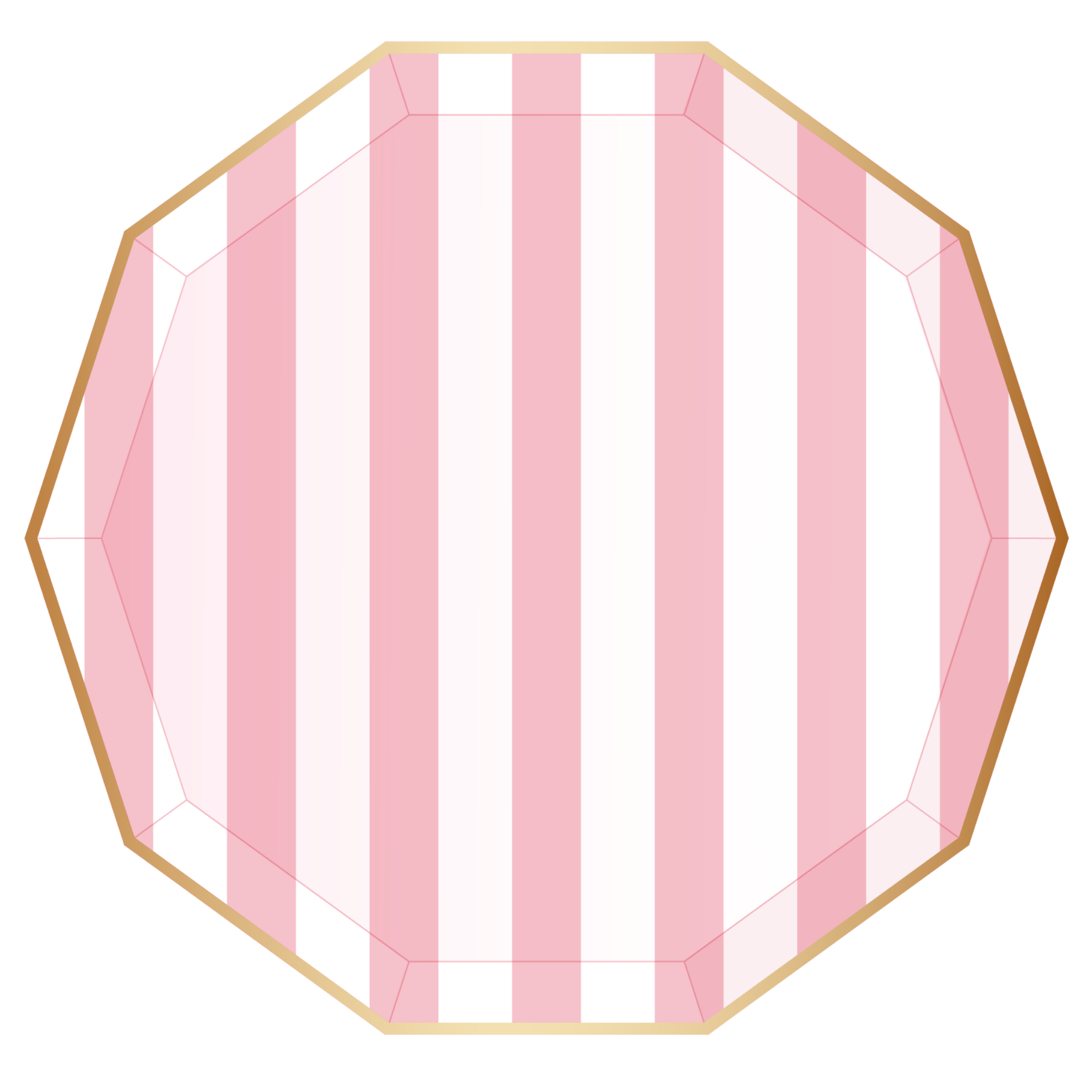 Petal Pink Cabana Stripe Plates