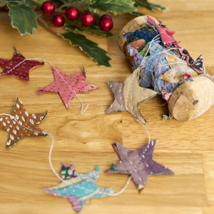 Kantha Star Bobbin Garland
