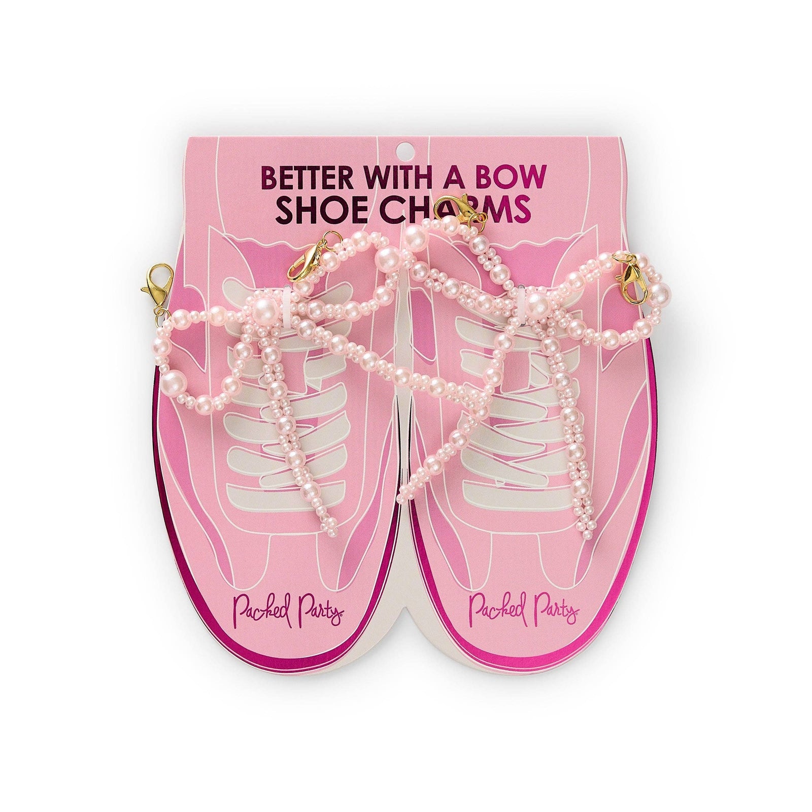 Pink Pearl Better with a Bow Shoe Clip Set