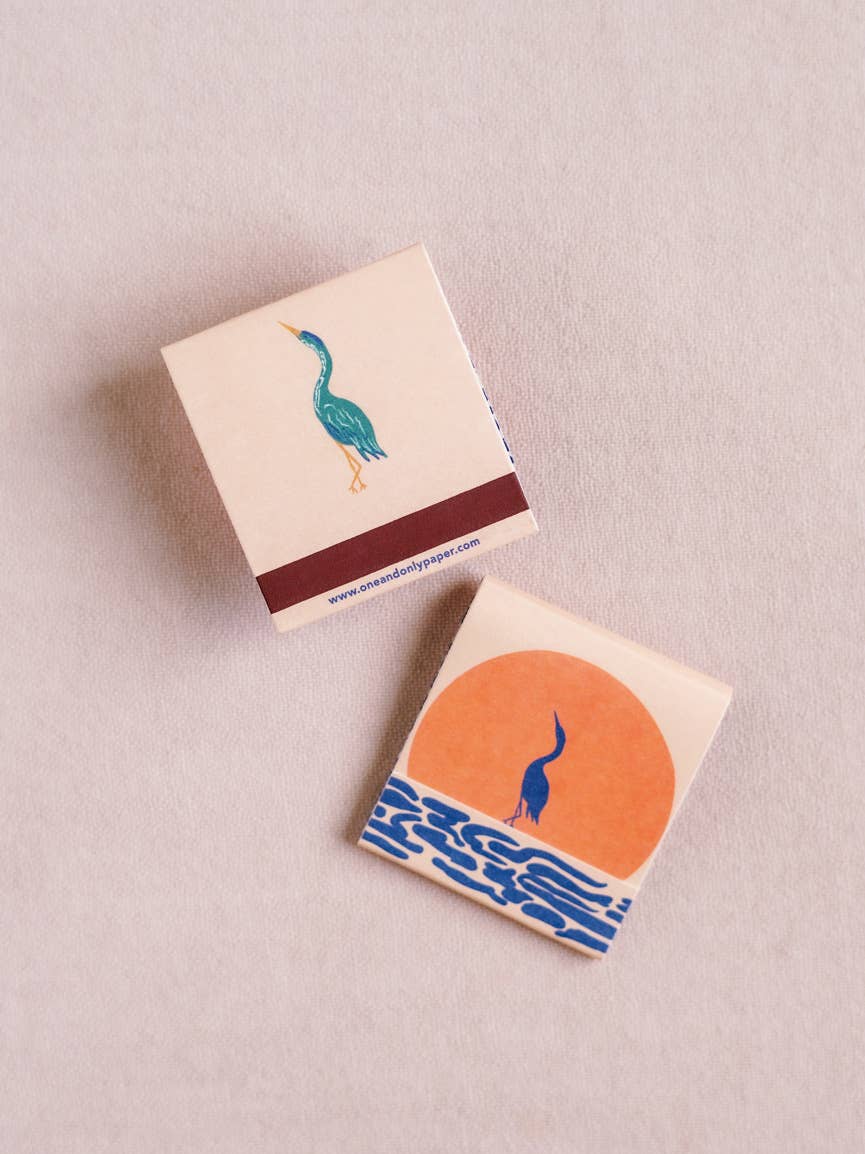 Tropical Sunset Birds Matchbook