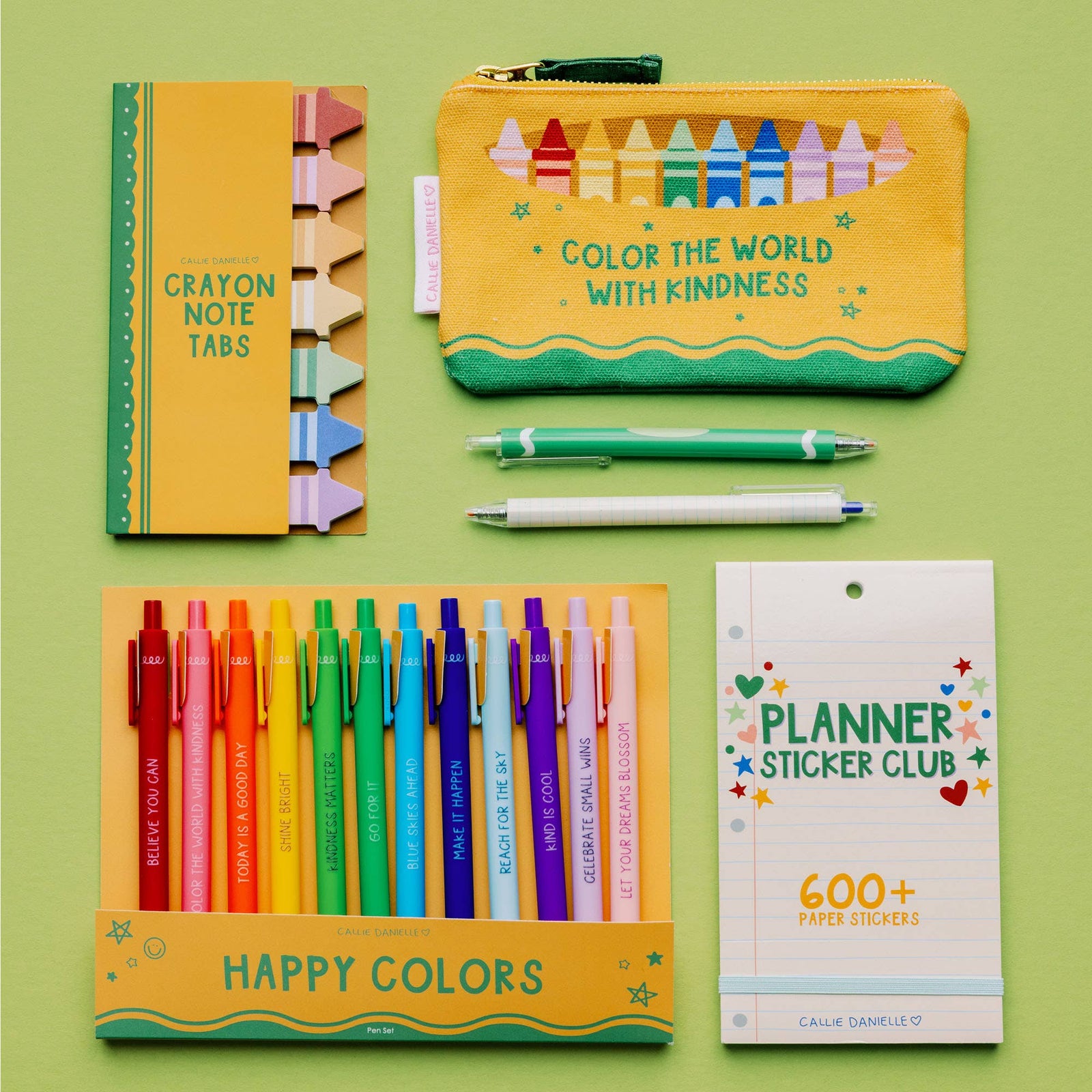 Color the World with Kindness Crayon Box Canvas Pouch