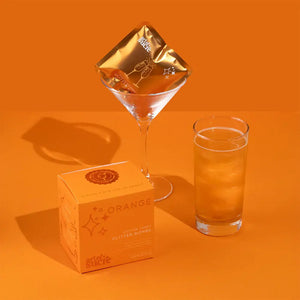 Orange Cotton Candy Drink Glitter Bombs