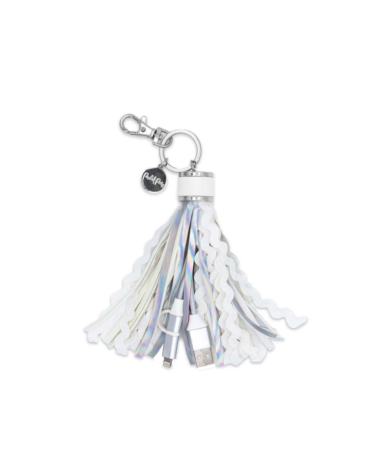 Metallic Charging Tassel Keychain
