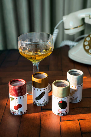Cocktail Cherries Garnish Match Jar