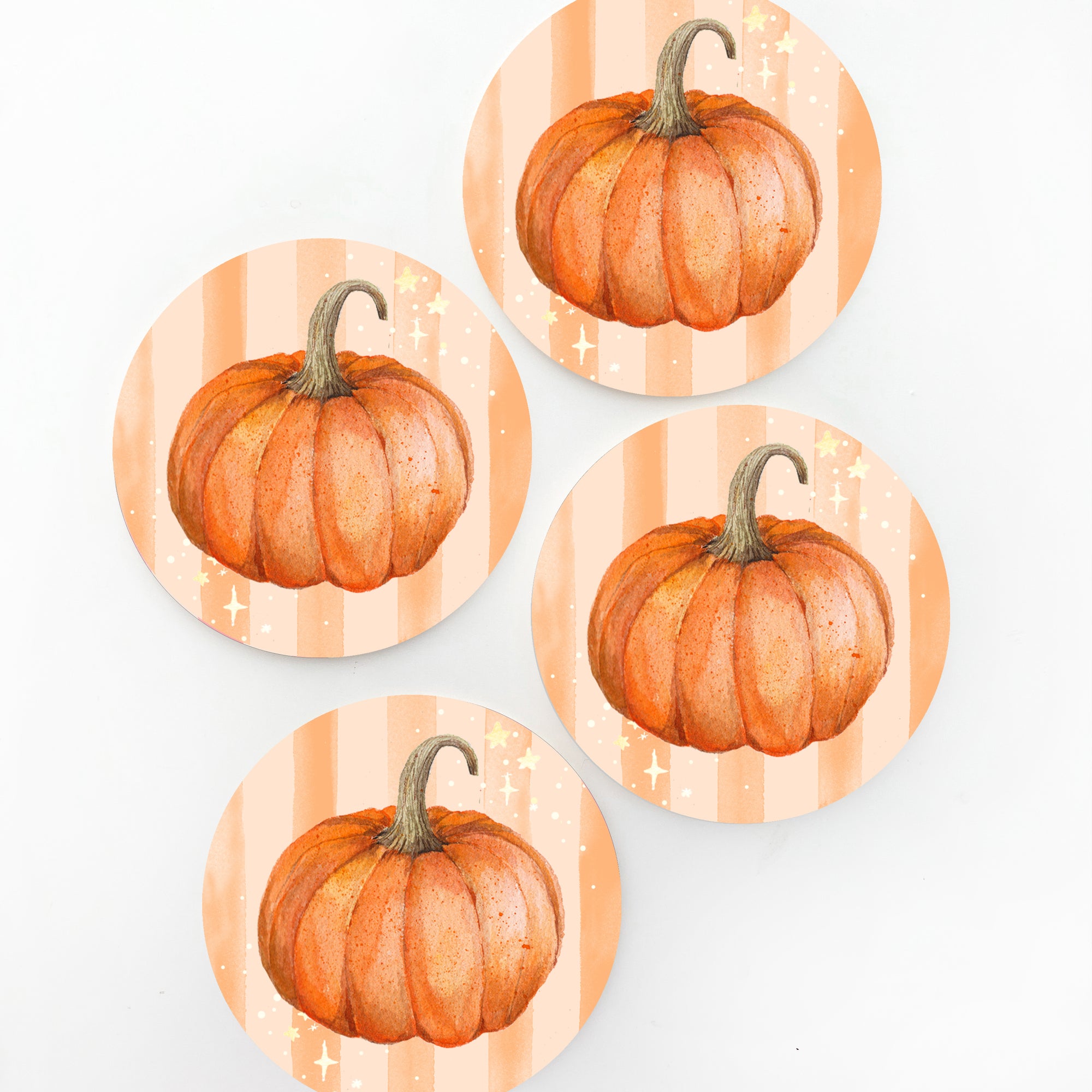 Twinkly Pumpkins Coaster Set